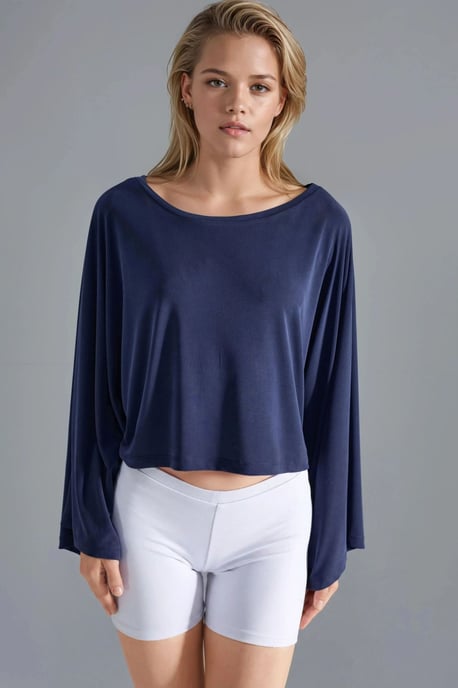Lässige Bluse mit weiter Bootsausschnitt - Image 6