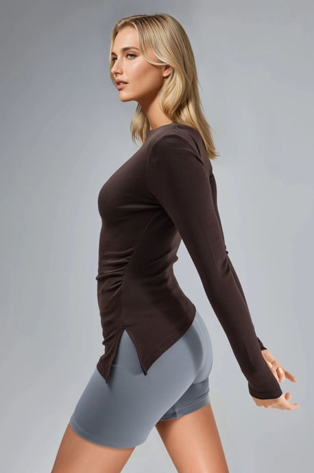 Bootsausschnitt Baumwollbluse - Image 3