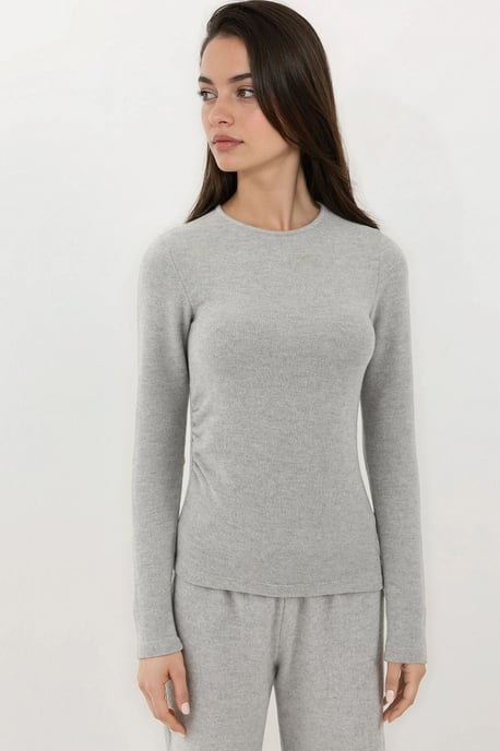 Weiche strukturierte Bluse mit langen Ärmeln - Image 5