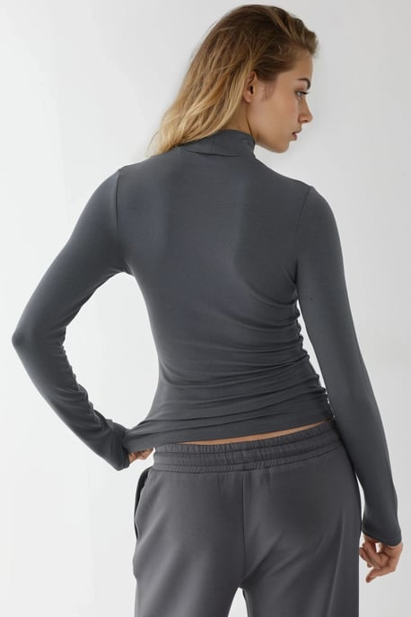 Slim Fit Halbturtleneck-Bluse - Image 3