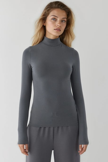 Slim Fit Halbturtleneck-Bluse - Image 5
