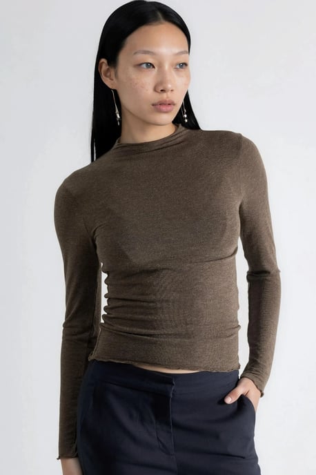 Langärmlige Slim-Fit Bluse - Image 1