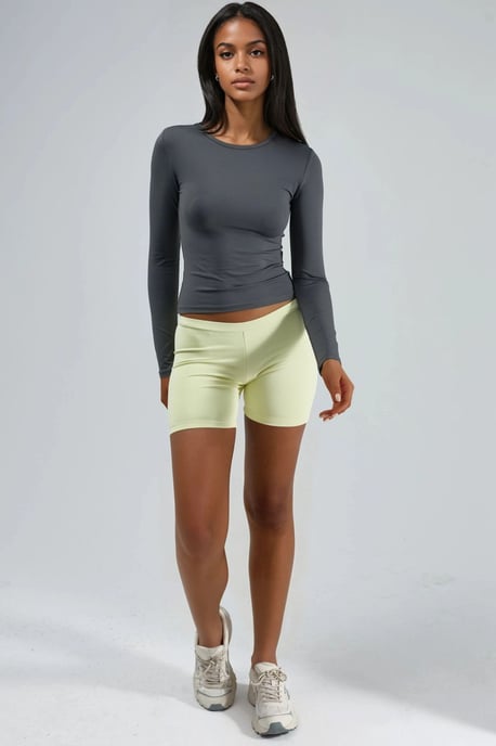 Slim Fit Rundhals Langarmbluse - Image 6