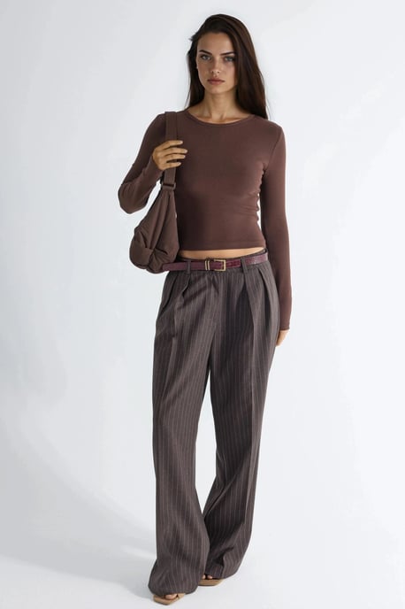 Langarm-Bluse mit Rundhalsausschnitt - Image 2