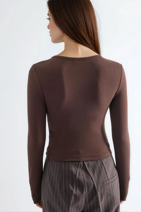 Langarm-Bluse mit Rundhalsausschnitt - Image 3