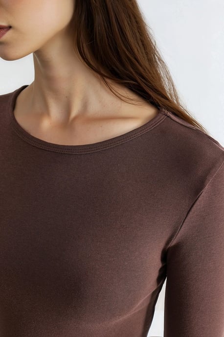 Langarm-Bluse mit Rundhalsausschnitt - Image 4