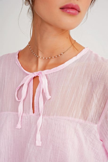 Rüschenshirt mit Schleifendetail - Image 5