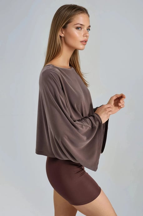 Lässige Bluse mit weiter Bootsausschnitt - Image 4