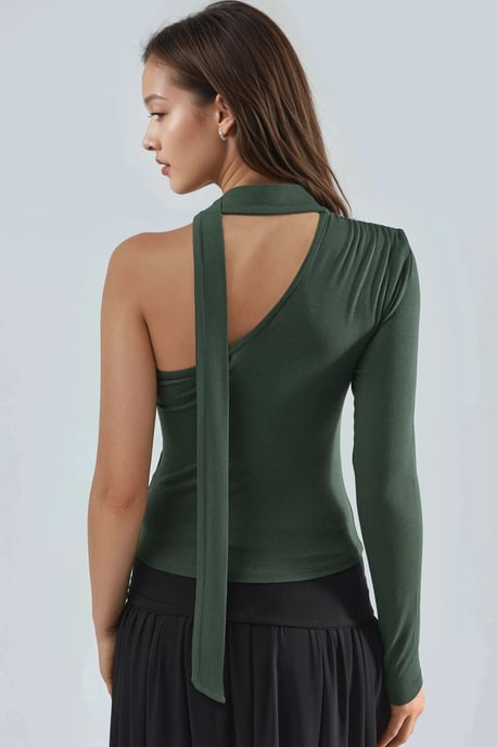 Einärmelige Bluse mit Schalldetail - Image 3