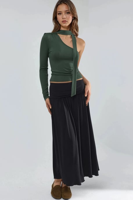 Einärmelige Bluse mit Schalldetail - Image 5
