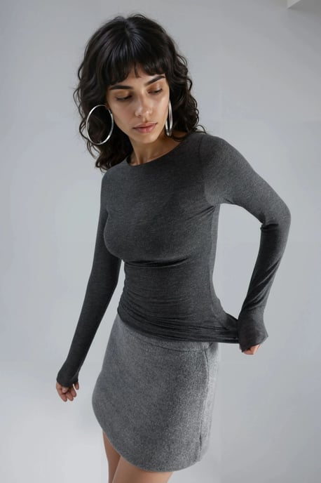 Schlanke Passform Boots-Ausschnitt Bluse - Image 2