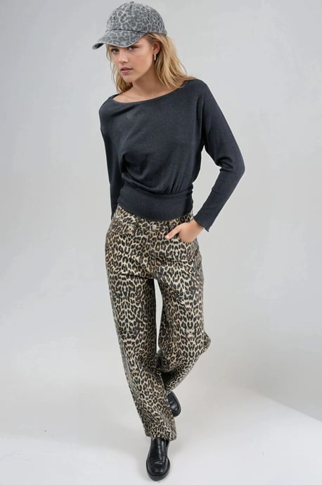 Boots-Ausschnitt Langarm-Elasthan-Bluse - Image 4