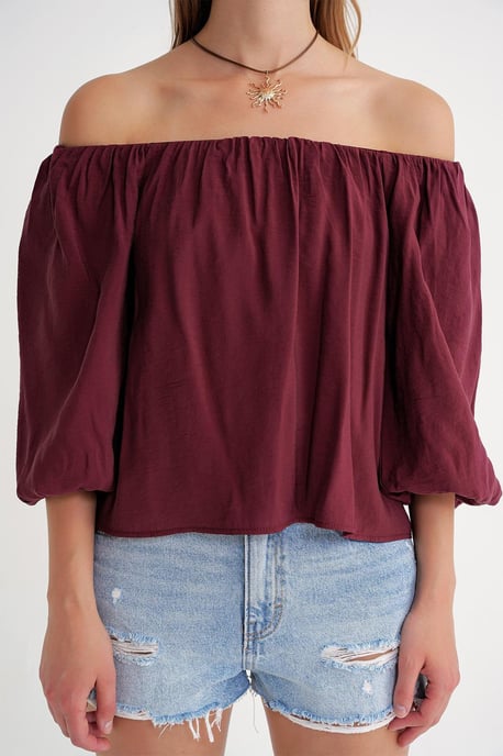 Modal-Mischbluse mit Madonna-Kragen und Rüschendetails - Image 5