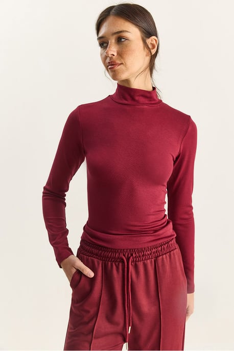 Slim Fit Langarm-Halbpolyesteroberteil - Image 3