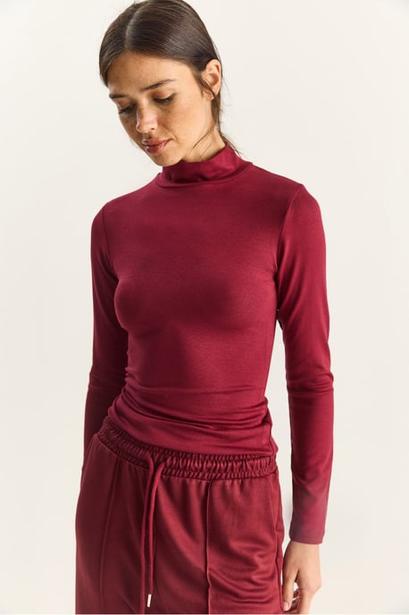 Slim Fit Langarm-Halbpolyesteroberteil - Image 5