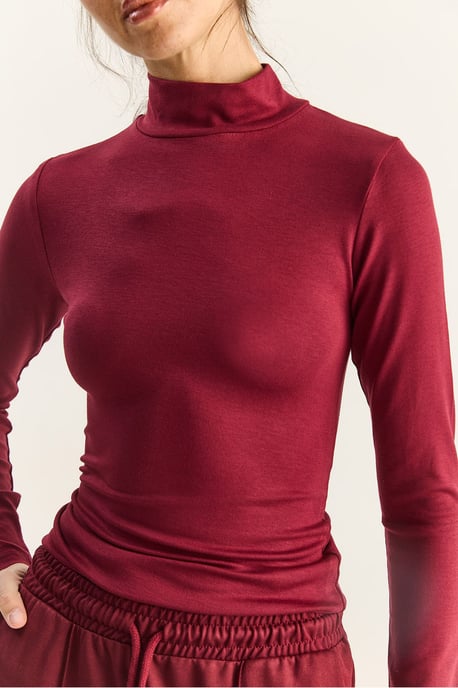 Slim Fit Langarm-Halbpolyesteroberteil - Image 6