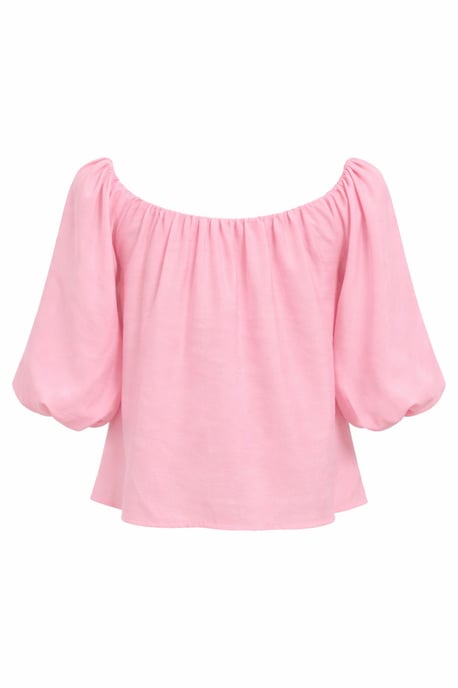 Modal-Blend Bluse mit Madonna-Kragen und Rüschendetail - Image 1