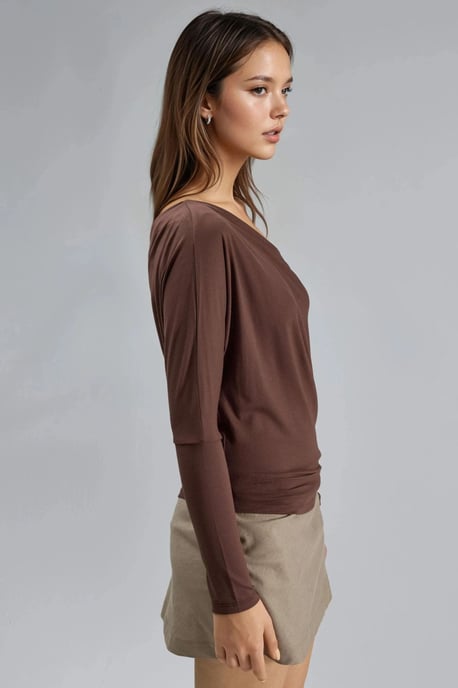 Schulterfreie Drapierte Bluse - Image 6