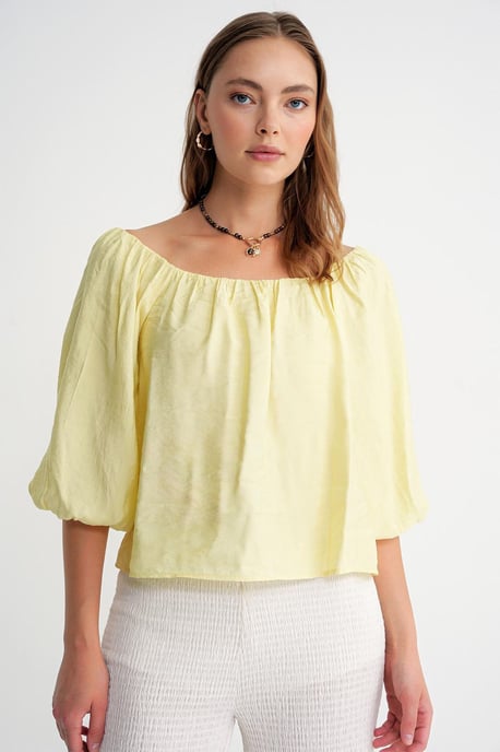 Modal-Blend-Bluse mit Madonna-Kragen und Rüschendetails - Image 5