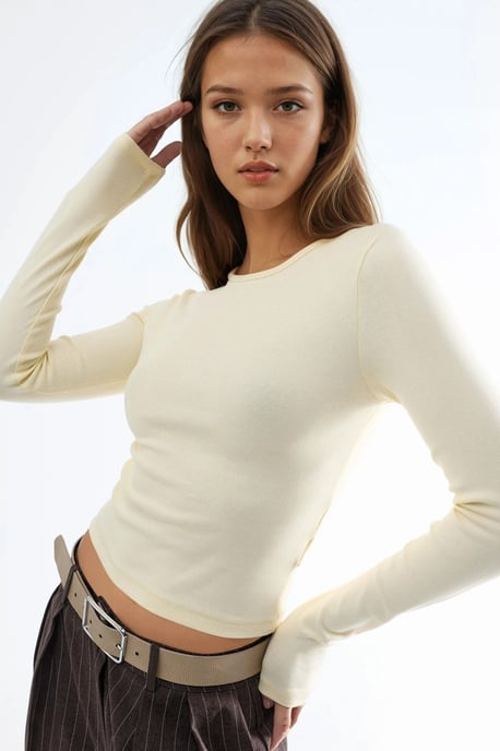 Langarm-Crewneck-Bluse - Image 2