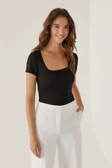 Quadratischer Kragen Bodysuit - Image 4
