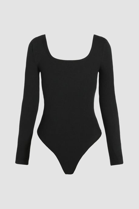 Quadratischer Ausschnitt Langarm-Bodysuit - Image 3