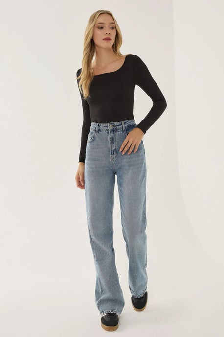 Quadratischer Ausschnitt Langarm-Bodysuit - Image 4