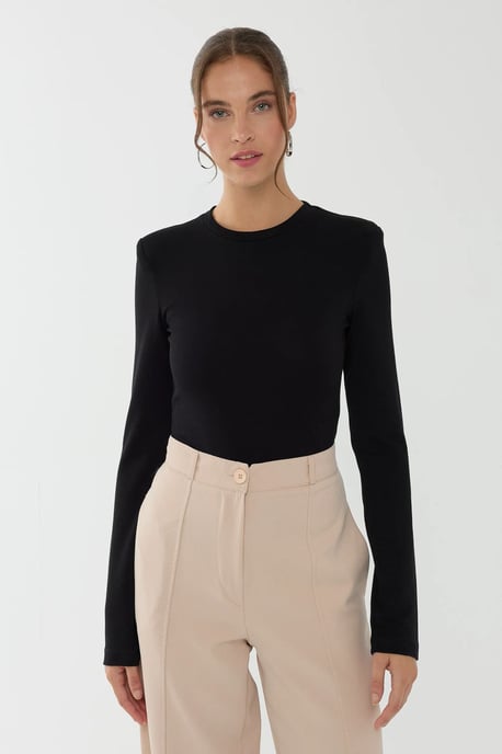 Unifarben Langarm-Bodysuit - Image 2