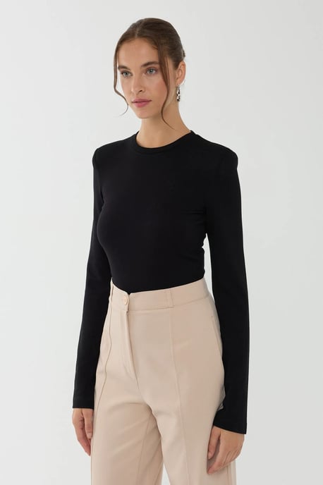Unifarben Langarm-Bodysuit - Image 3