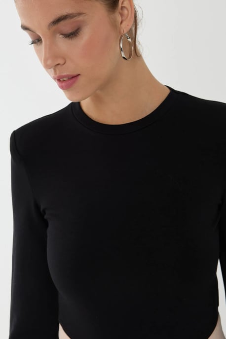 Unifarben Langarm-Bodysuit - Image 5