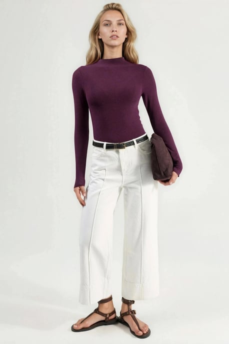 Langärmlige Slim-Fit Bluse - Image 2