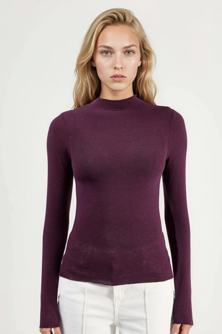 Langärmlige Slim-Fit Bluse - Image 4