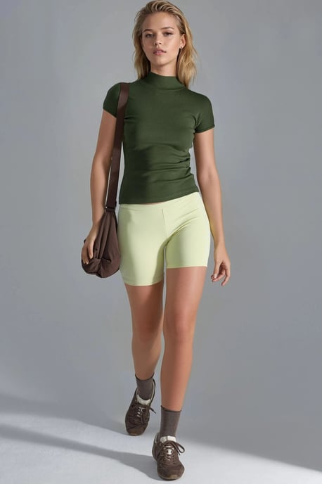 Figurbetonte Halbkragen-Baumwollbluse - Image 6