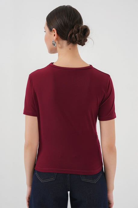 Taillierte Bluse mit Rüschendetails und Rundhalsausschnitt - Image 6