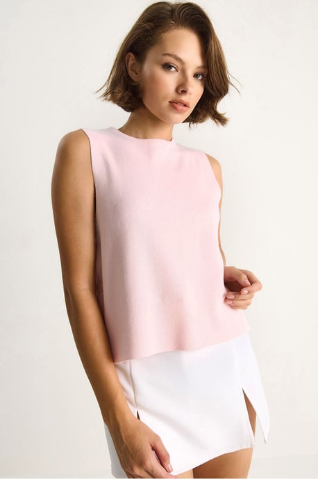 Knopfdetaillierte Strickbluse - Image 3