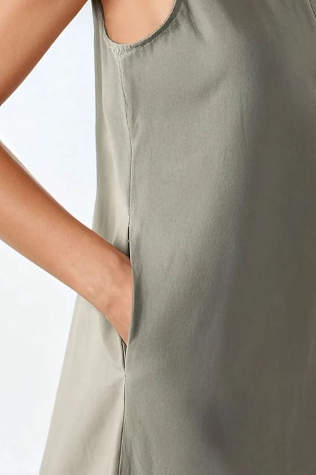 Mixray Kollektion Ärmelloses A-Linien Maxikleid mit Rundhalsausschnitt - Image 4