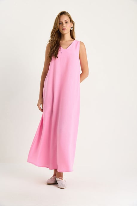 V-Ausschnitt Maxi-Kleid - Image 3