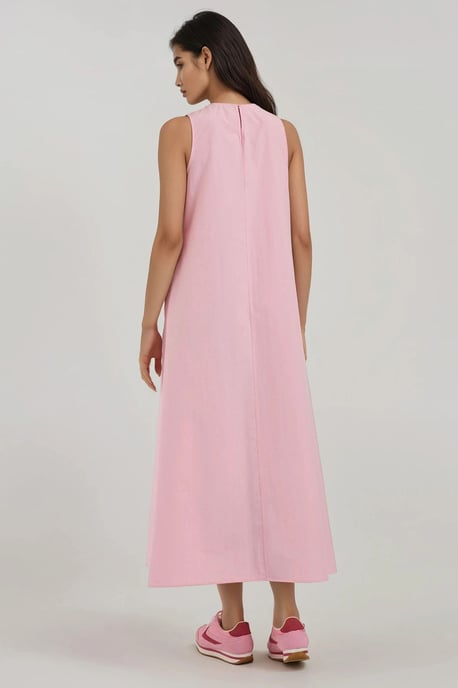 Mixray Kollektion Ärmelloses A-Linien Maxi-Kleid mit Rundhalsausschnitt - Image 3