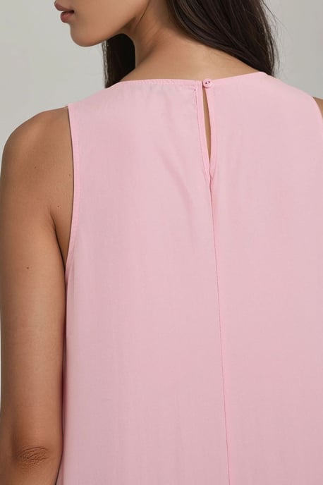 Mixray Kollektion Ärmelloses A-Linien Maxi-Kleid mit Rundhalsausschnitt - Image 4