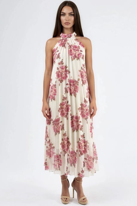 Blumen-Maxi-Kleid mit Bindeband - Image 5