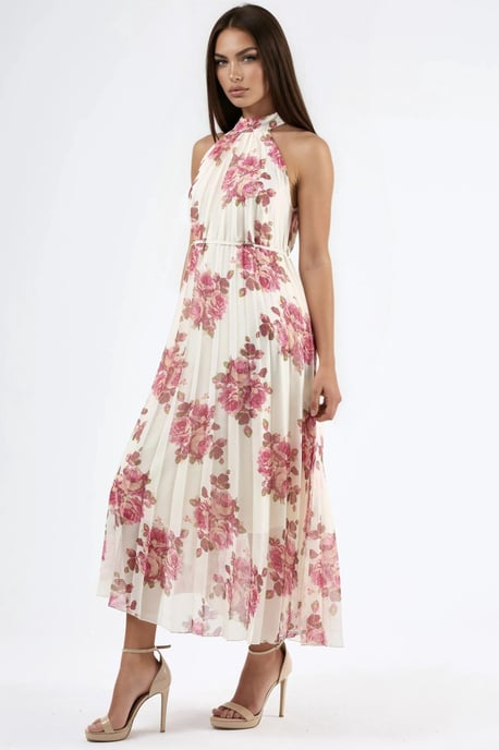 Blumen-Maxi-Kleid mit Bindeband - Image 6