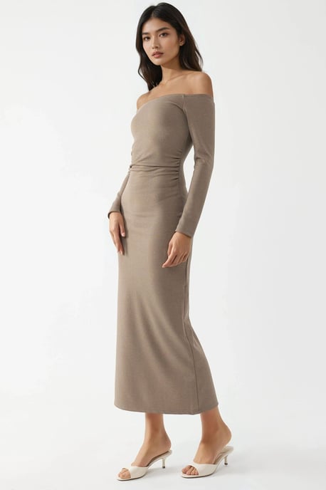 Schulterfreies Bodycon-Maxikleid - Image 2