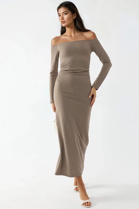 Schulterfreies Bodycon-Maxikleid - Image 4