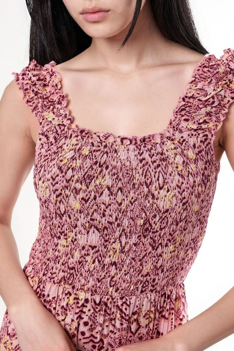 Maxikleid mit Paisley-Print und quadratischem Kragen - Image 6