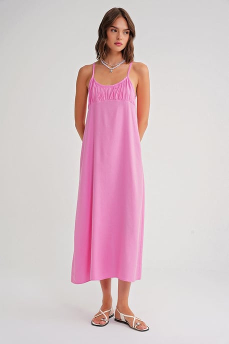 Träger Maxi-Kleid mit gerafftem Detail - Image 2
