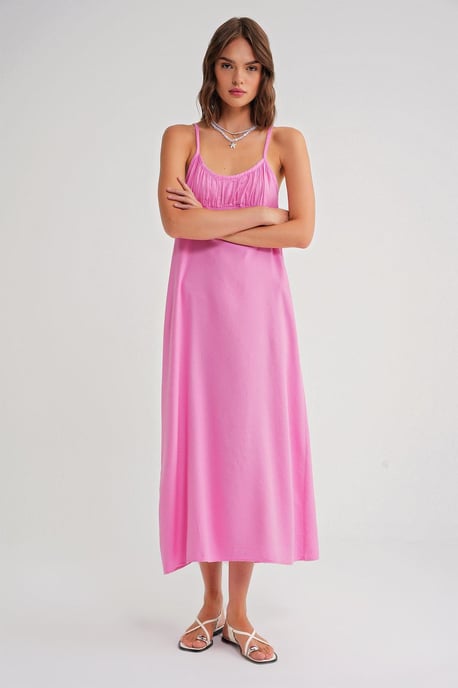 Träger Maxi-Kleid mit gerafftem Detail - Image 3