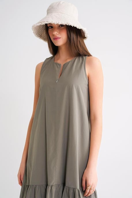 Maxikleid mit Kragen und Rüschendetails - Image 5