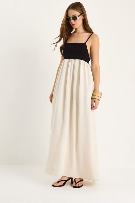 A-Form Midi Kleid mit U-Ausschnitt - Image 2
