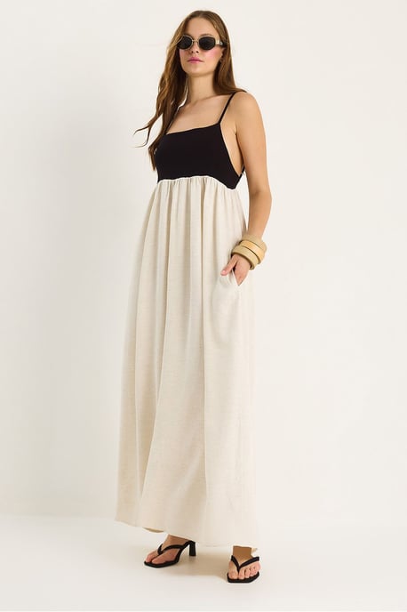 A-Form Midi Kleid mit U-Ausschnitt - Image 3