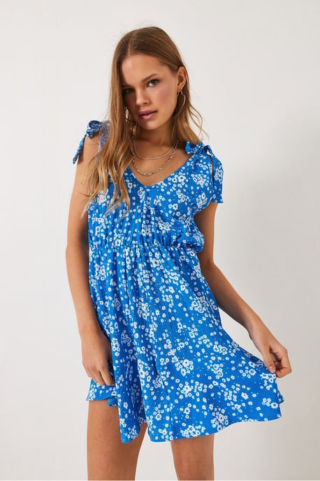 Blumen-Rüschenshirt Midi-Kleid - Image 3